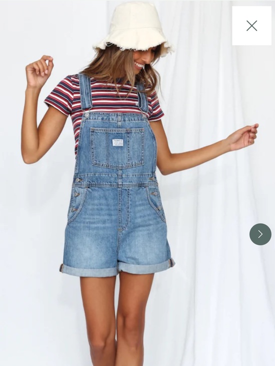 Levi's Denim - Levi's Light Blue Denim Short Overalls